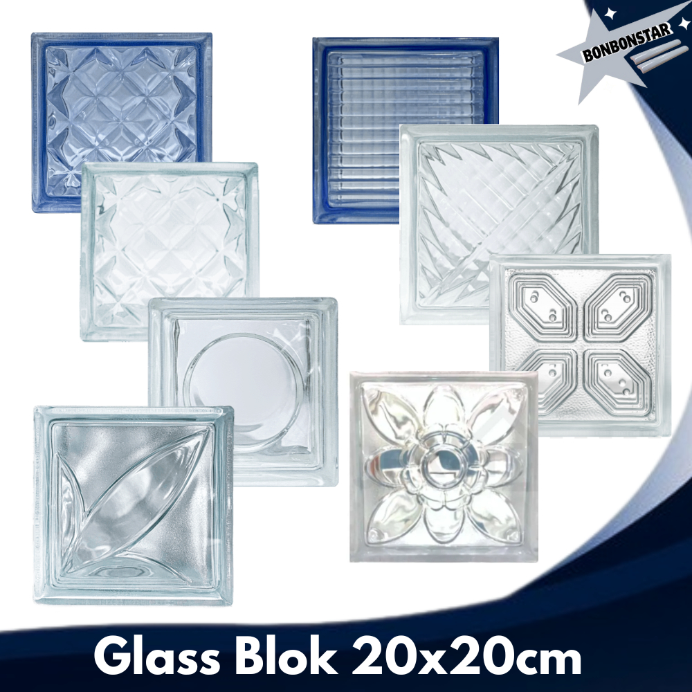 Glass Block Mulia Blok Kaca 20x20cm - Glass block Blok Kaca Terbaru - Glass Blok Kaca