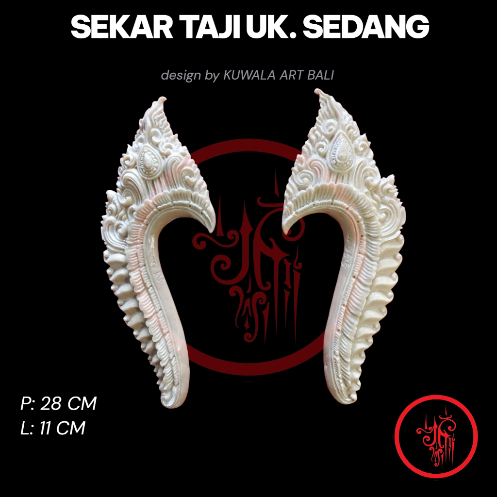 Ukiran Sekar Taji Ukuran Sedang untuk Payasan Ogoh Ogoh Bali by KUWALA ART BALI