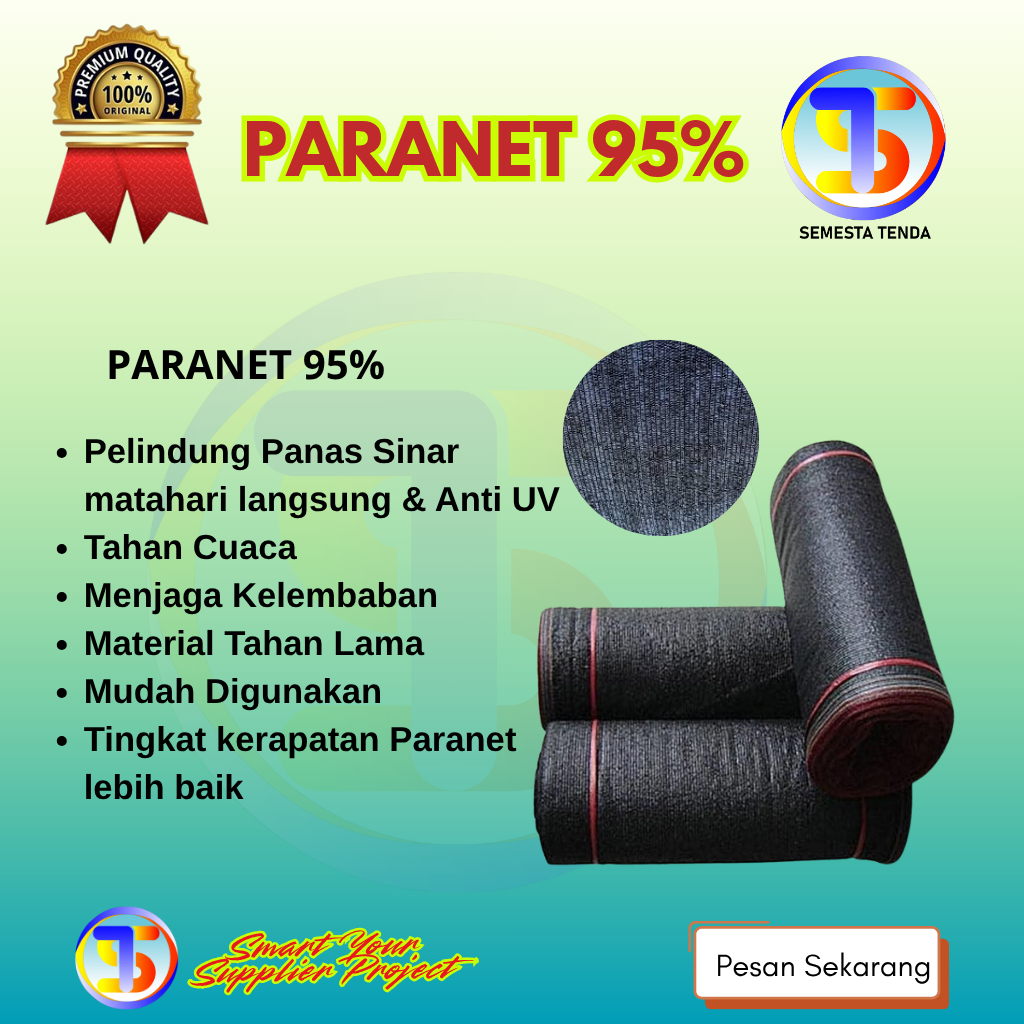 PARANET 95% BAHAN NYLON PANJANG 100M KUAT DAN TAHAN LAMA