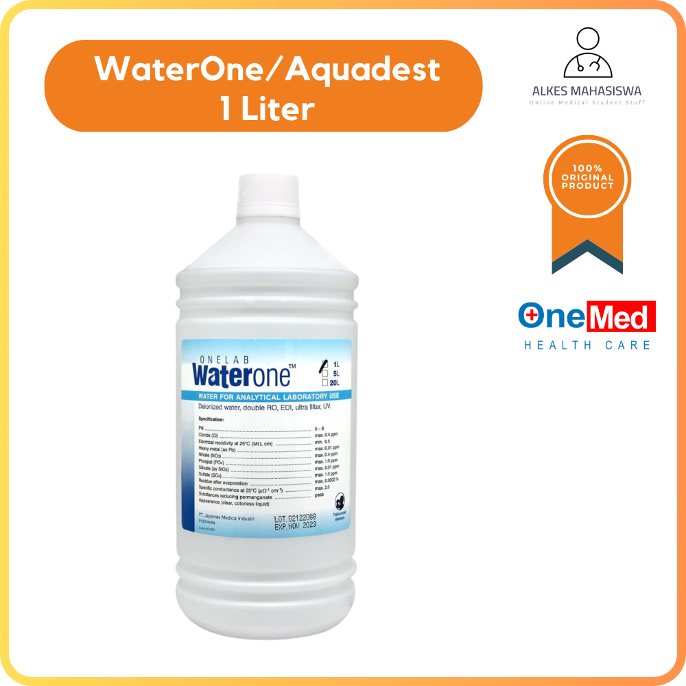 Onemed WaterOne 1L Pure Antiseptic Water/ Aquadest / Aquabidest