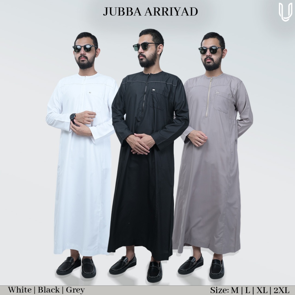 Uhud Basic - JUBAH JUBBAH GAMIS PRIA ARRIYAD ZIPPER