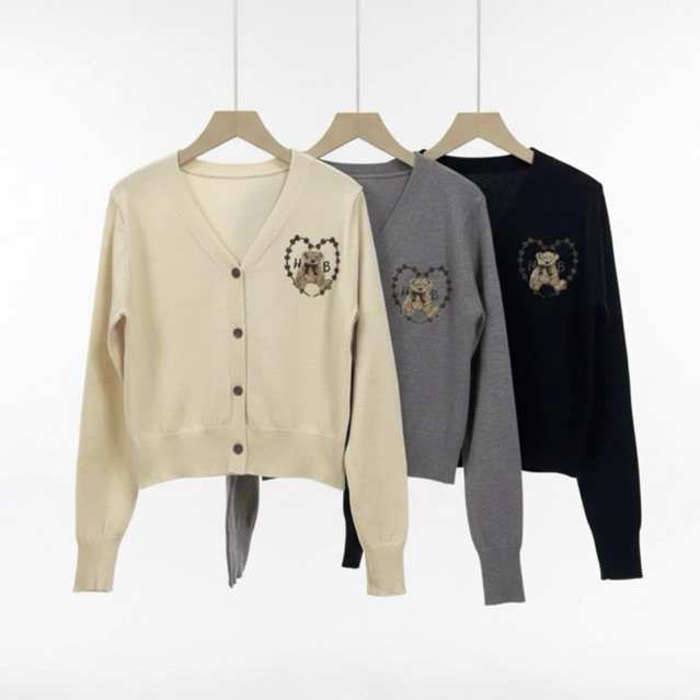 IS FASHION | Love Bear Knit | Baju Rajut | Cardigan Rajut | Knit Bangkok