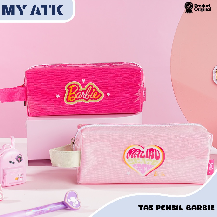 Pensil Case Glossy Aesthetic Barbie/ Tempat Pensil Barbie Pink Lucu