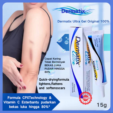 [ORI & Beli 2 gratis 1] Dermatix Ultra Scar Gel 15Gr Cream Krim Penghilang Bekas Luka 15 Gram Strech