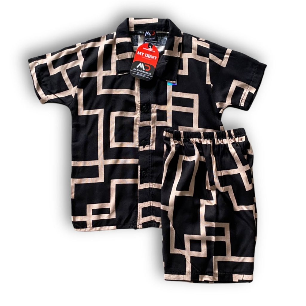 Set anak piama cowok rayon | motif salur | estimasi usia 1-5th | fashion