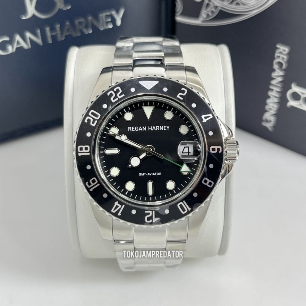 JAM TANGAN REGAN HARNEY GMT AVIATOR RH009-03 ORIGINAL