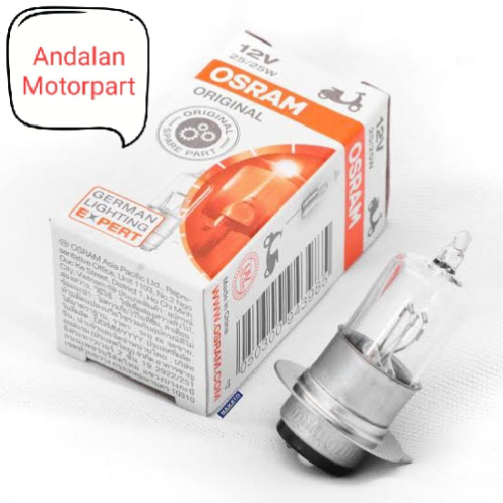 Lampu OS  Bohlam Halogen Depan 12V 35W Cocok Untuk Semua Motor Universal Beat FI Gran Supra Jupiter 
