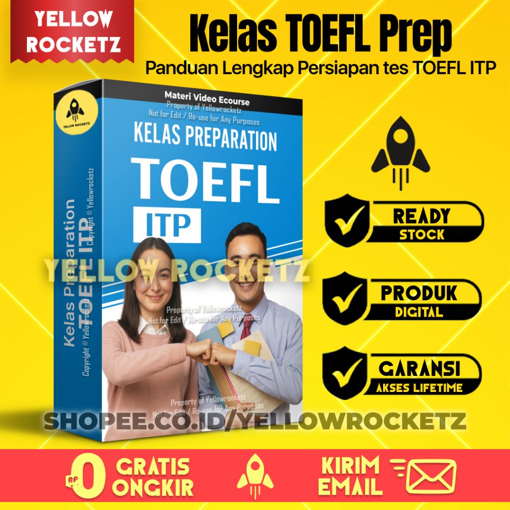 Kelas TOEFL ITP PREPARATION - Belajar FORMAT - PANDUAN - TIPS untuk Raih Skor Tinggi - Materi Video