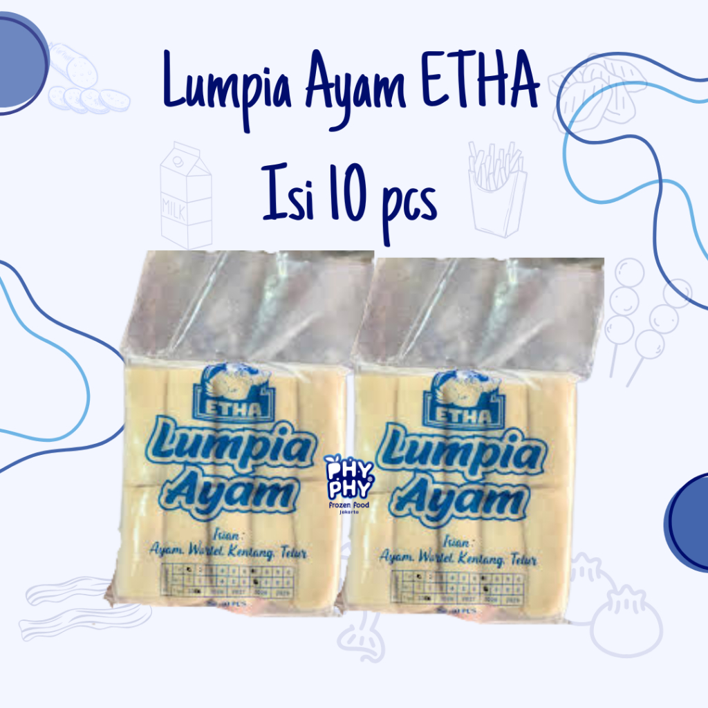 Lumpia Ayam ETHA isi 10 pcs | Lumpia Ayam | Lumpia Frozen | Lumpia Goreng