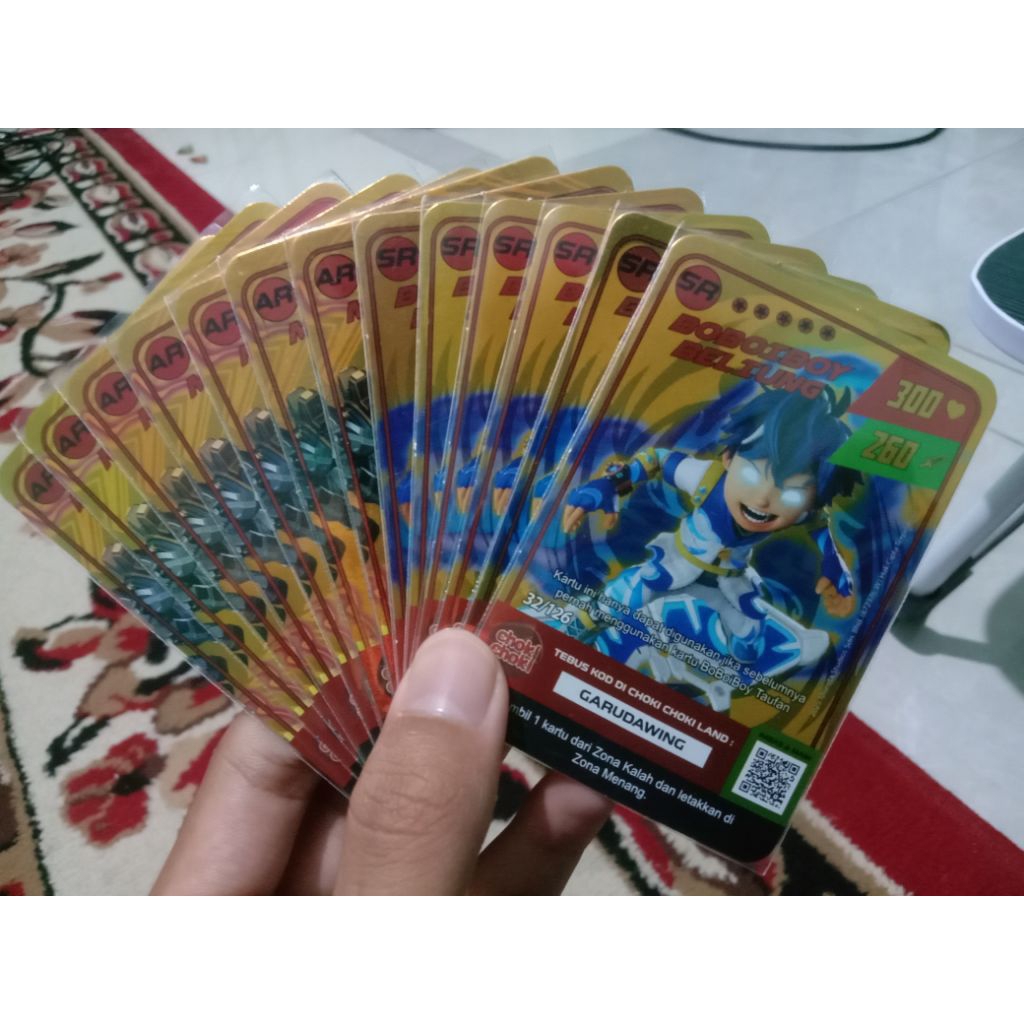 Kartu foil emas Choki Choki Boboiboy
