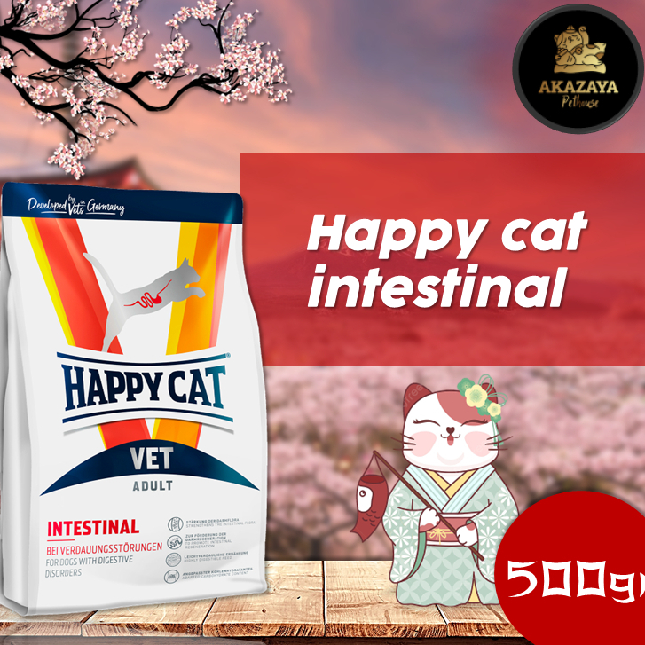 HAPPY CAT INTESTINAL | HAPPYCAT INTESTINAL KEMASAN 500GR REPACK | MAKANAN KUCING HAPPY CAT INTESTINA