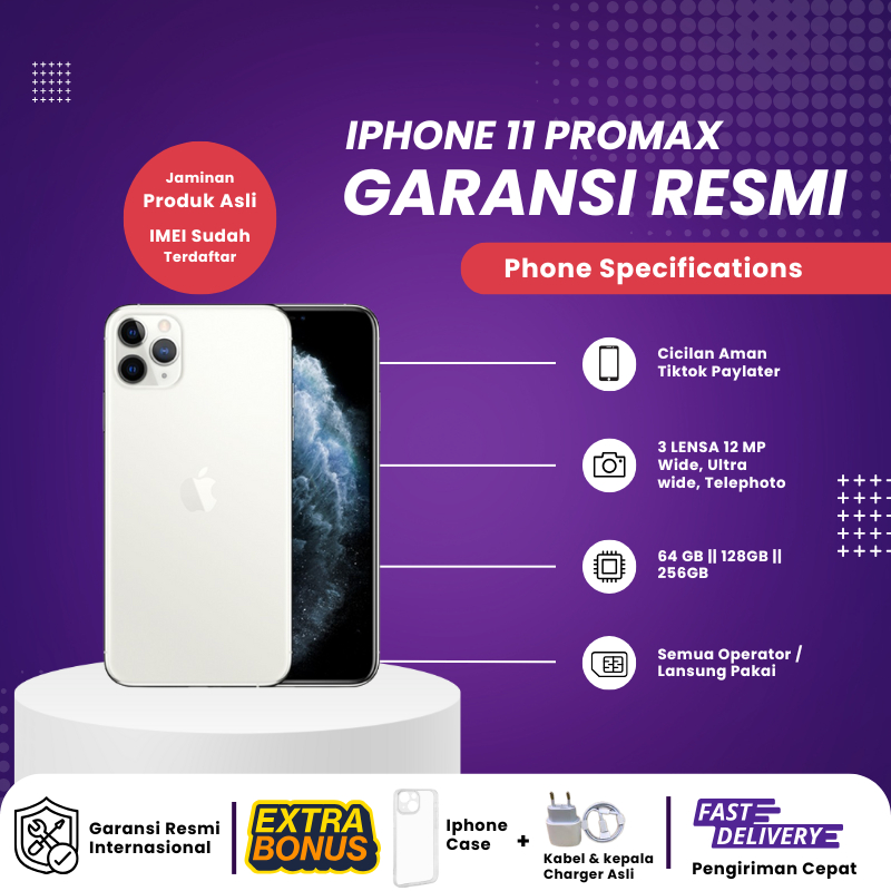 IPHONE 11 PRO MAX GARANSI INTERNATIONAL || 64GB || 256GB