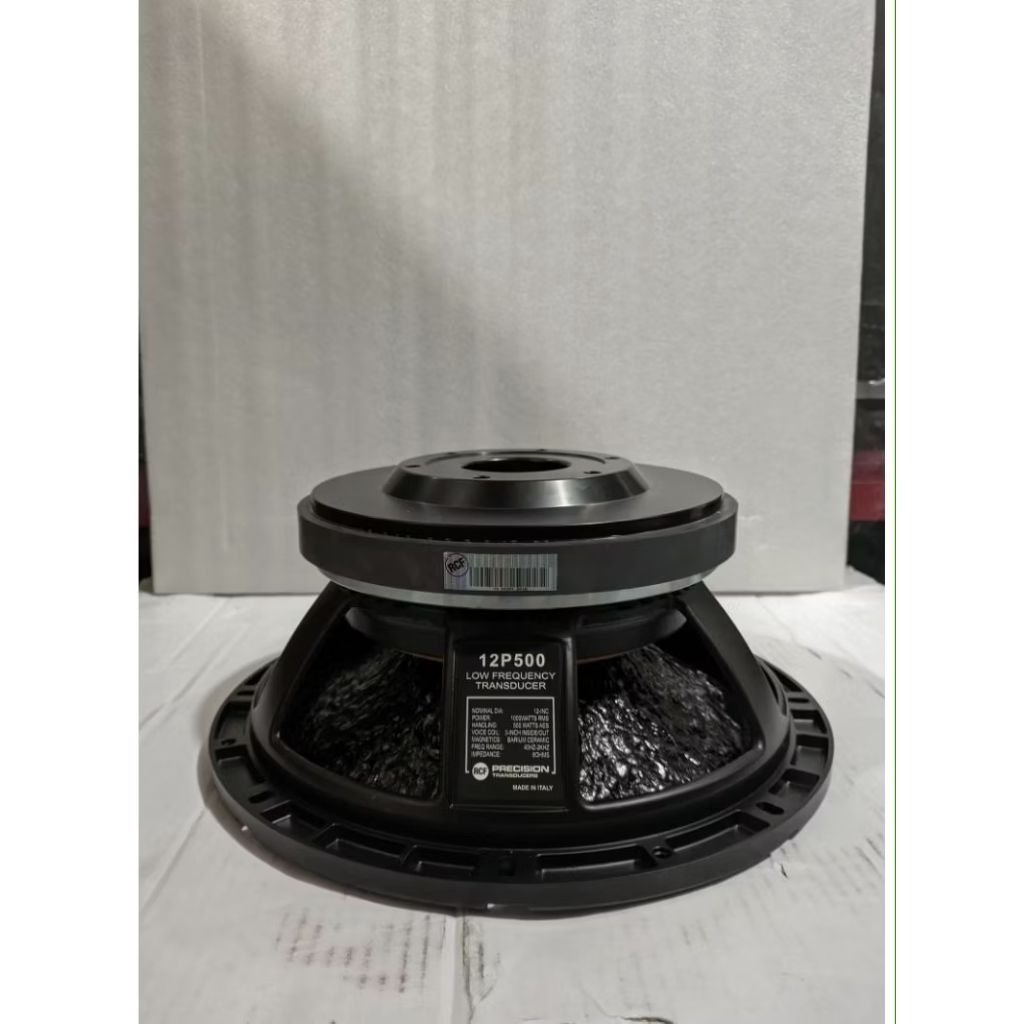 RCF 12 Inch 12P500 Subwoofer Original – Voice Coil 4 Inch, Bass Nendang, Kulit Jeruk 2000watt