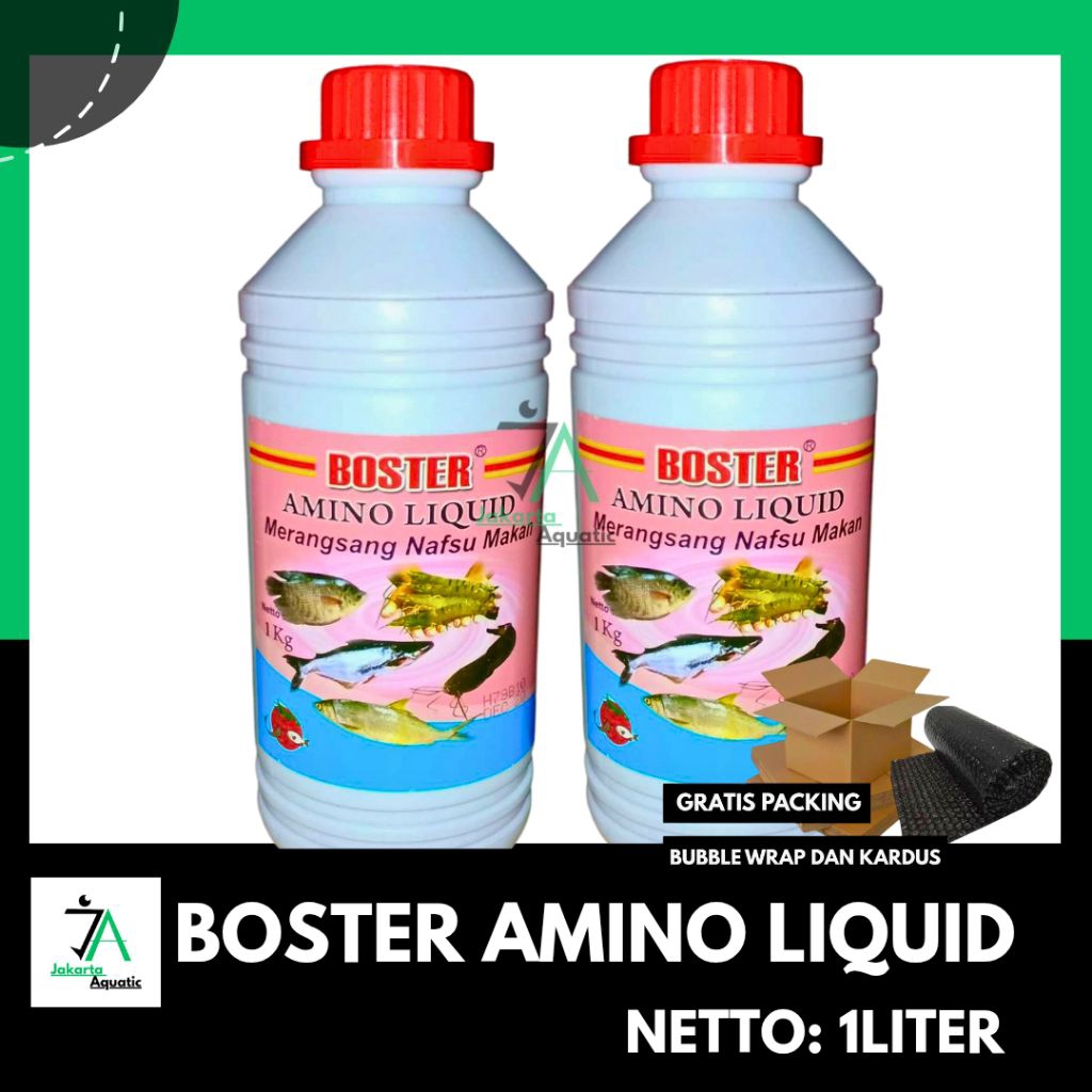 Boster amino liquid 1 liter / vitamin penambah nafsumakan ikan dan udang / boster amino