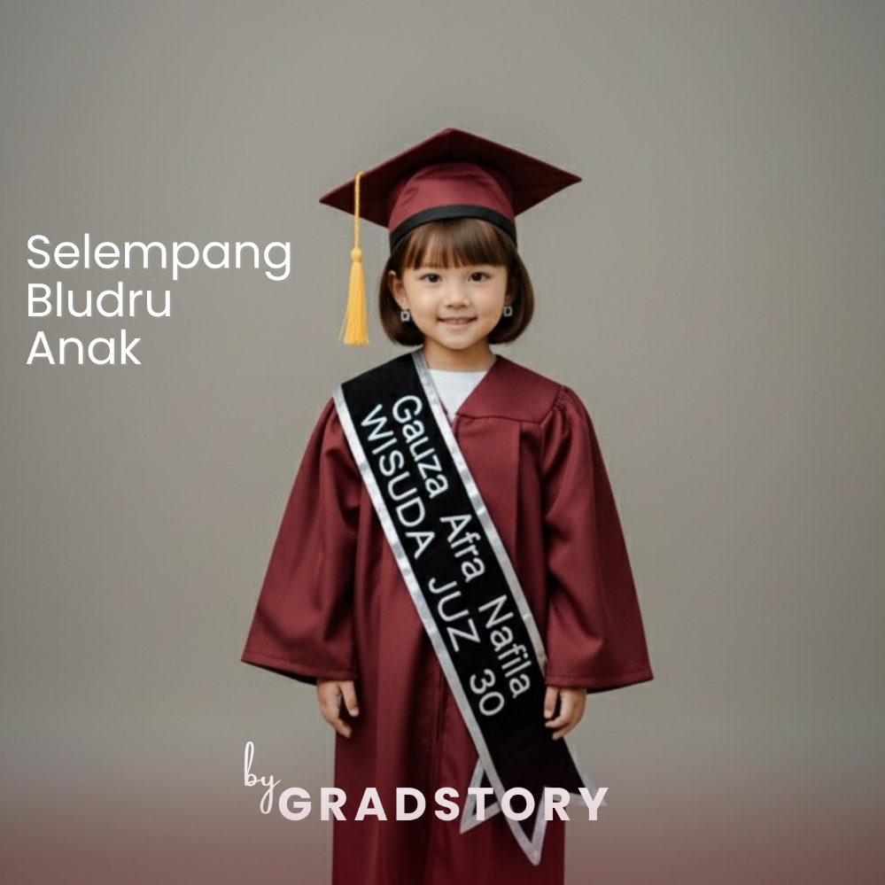1 Hari Jadi Selempang Wisuda Bludru Premium 2 Lapis Ukuran TK PAUD SD