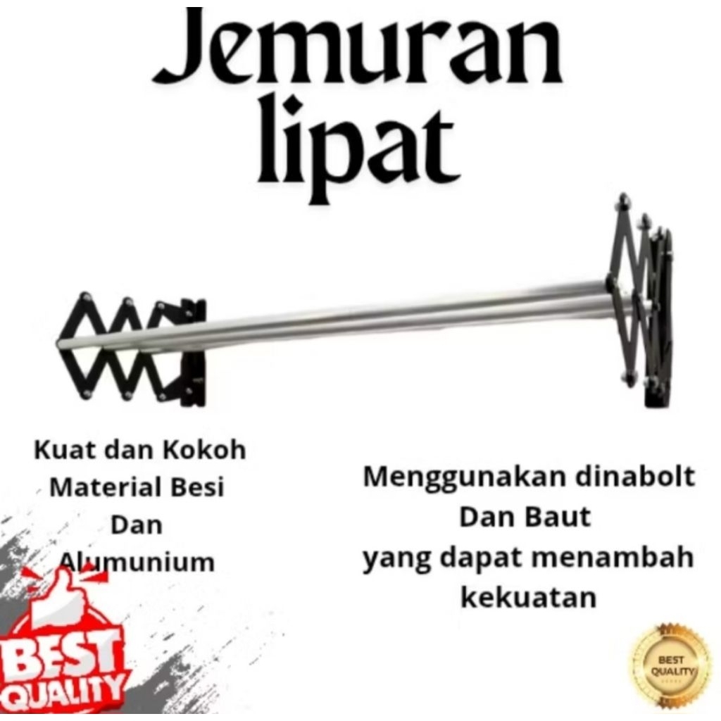 Jemuran Lipat Premium dinabol kokoh berkualitas 85c Paki baut JemuranIndor