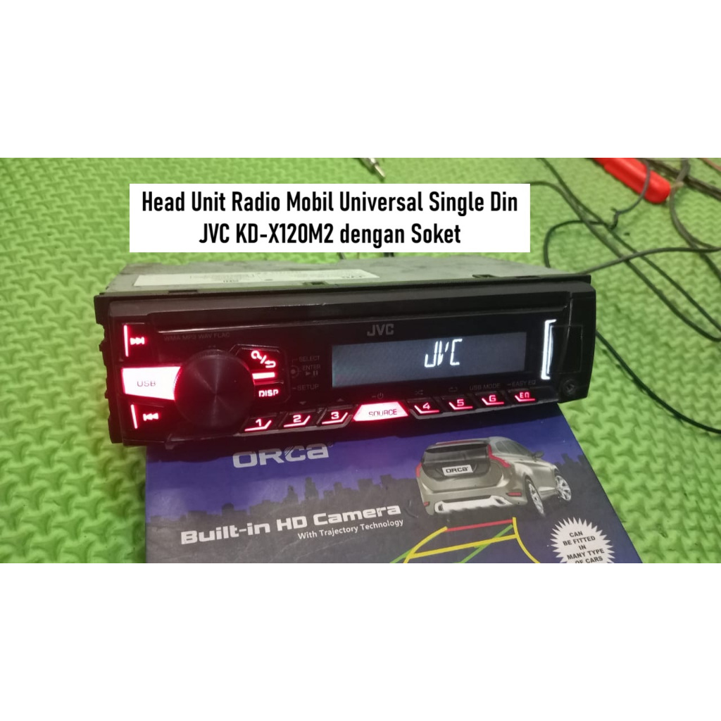 Radio Mobil Head Unit Universal JVC KD-X120M2 Dengan Soket | Single Din Audio Mobil