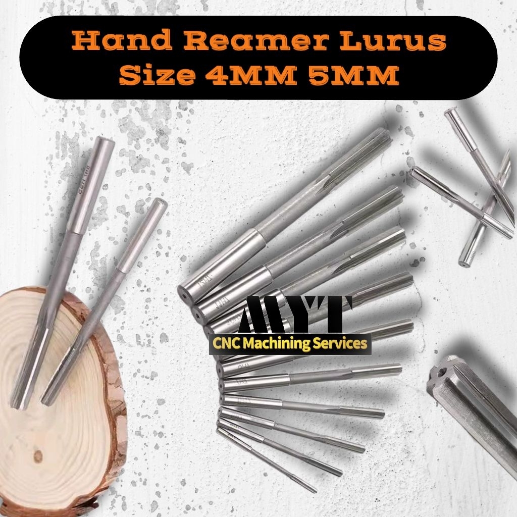 Straight Reamer Mesin 4mm 5mm HSS Bor Reamer Besi