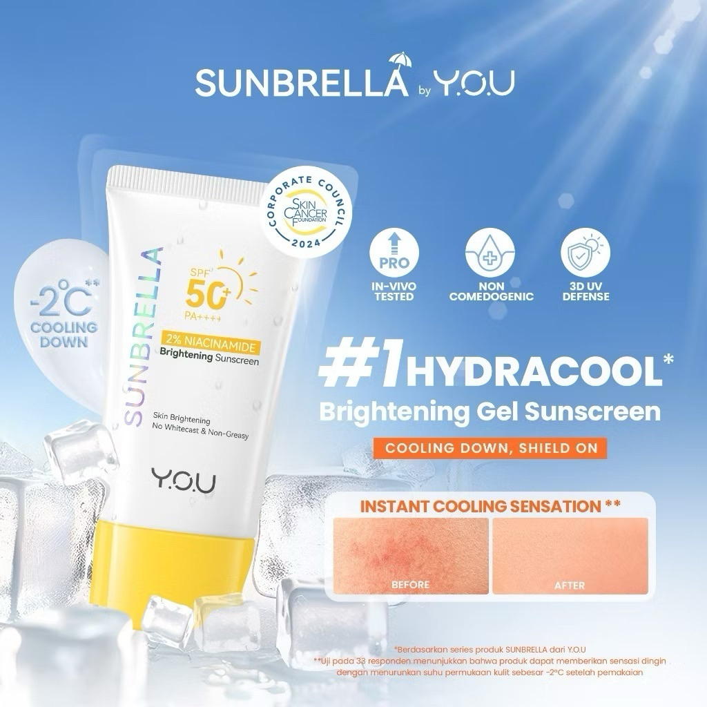 YOU Sunbrella 2% Niacinamide Brightening Sunscreen / YOU sunbrella brightening sunscreen / YOU SUNBR