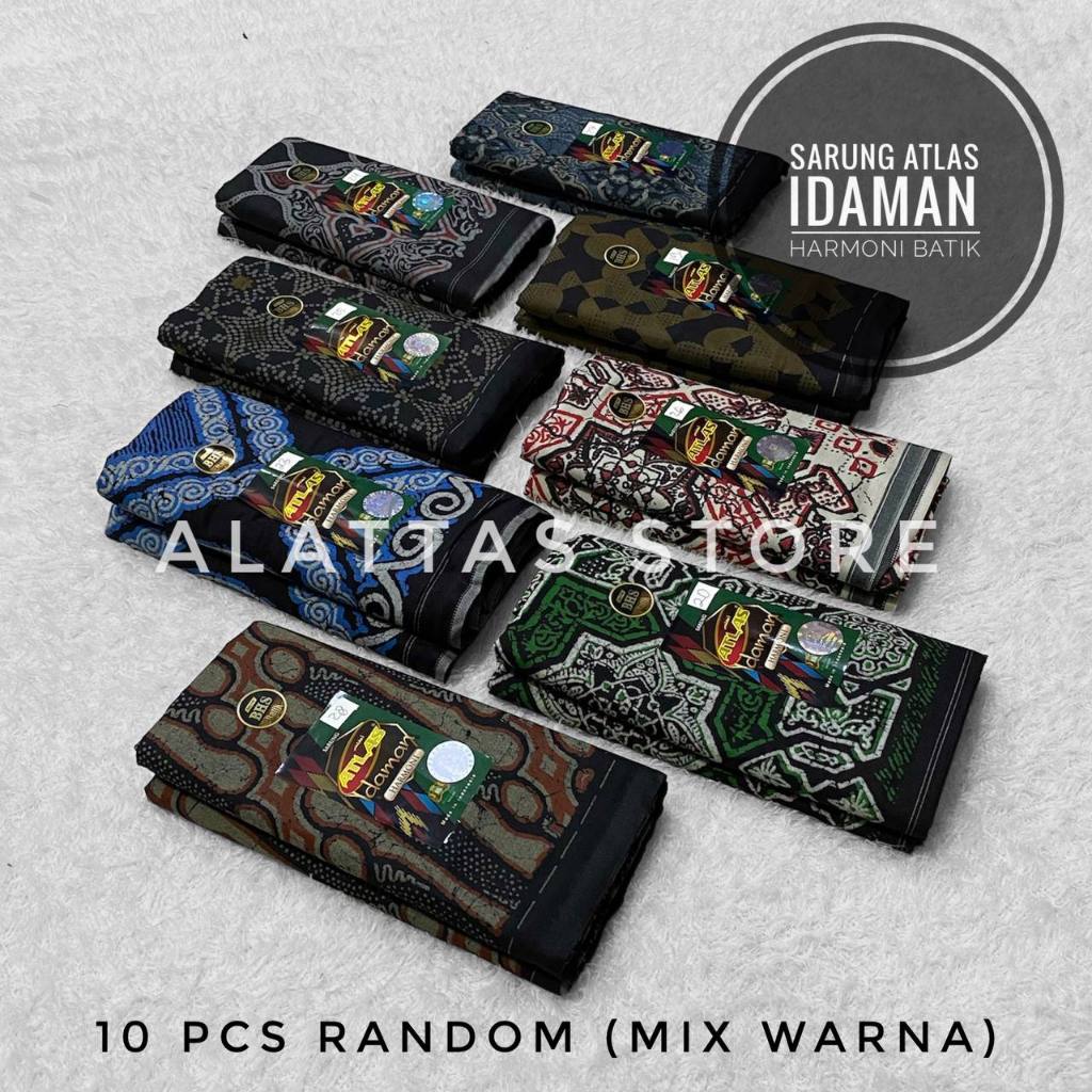 TERBARU 2026 GROSIR 10PCS SARUNG ATLAS HARMONI KEMBANG MOTIF BARU SARUNG ATLAS KODIAN GROSIR SARUNG 