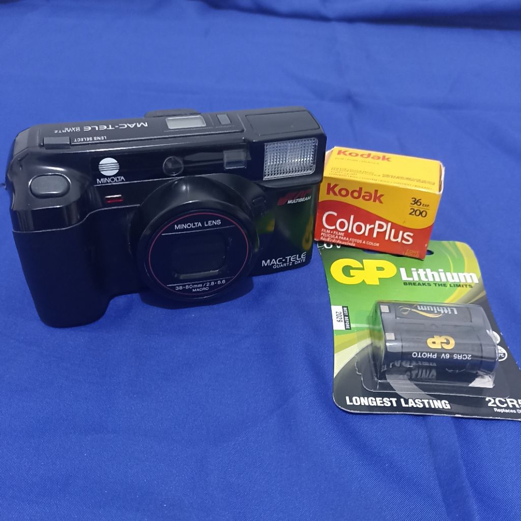 Minolta Mac Tele AF 38-80 Kamera Analog Free Baterai dan Film Kodak