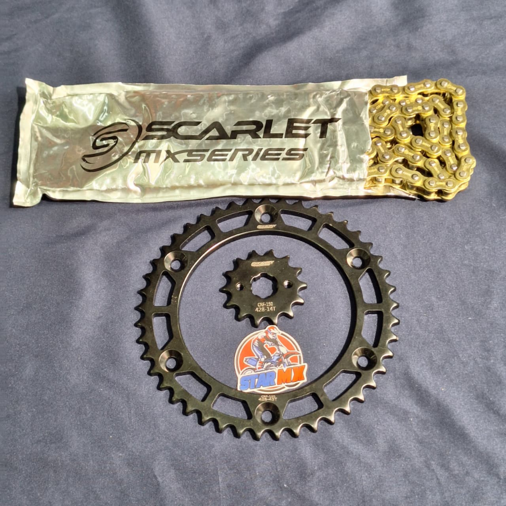 GEAR SET CRF SCARLET 428 45T GEAR SET