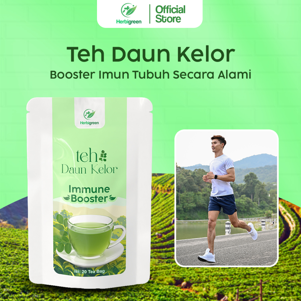 Herbigreen TEH DAUN KELOR PENAMBAH IMMUNE BADAN MENURUNKAN GULA DARAH KOLESTEROL | teh daun kelor, t