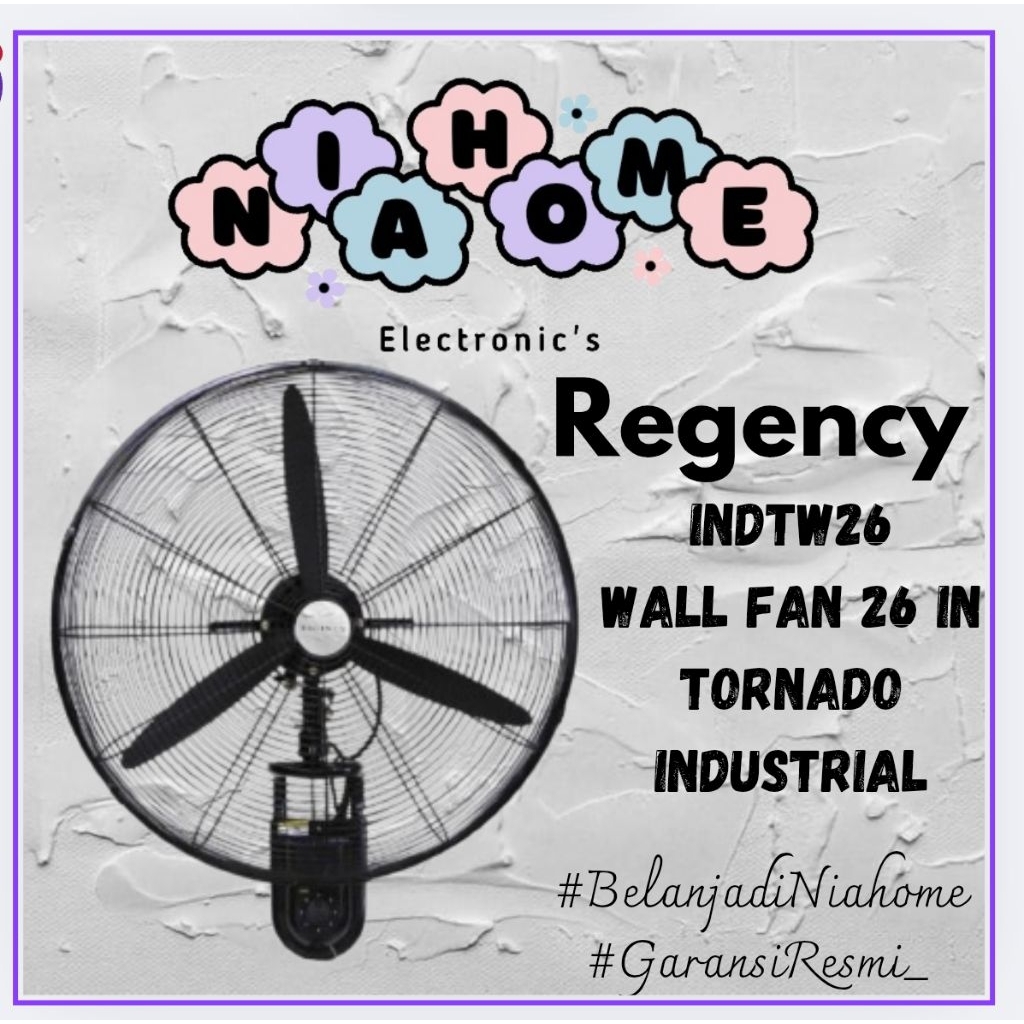 Regency INDTW26 - Kipas Angin Wall Fan Tornado Industri 26in ZINDTW26