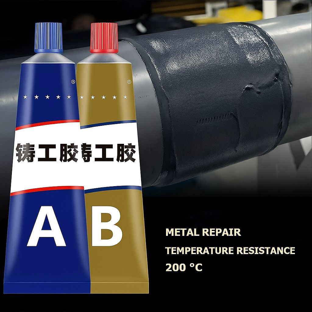 Lem AB Kastor Epoxy Logam Super Kuat Penambal Besi Retak Radiator Pipa Tangki Anti BOCOR Tahan Suhu 