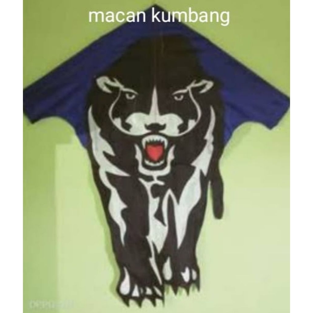 LAYANGAN KAIN PARASUT model MACAN ukuran besar lebih dari 70cm