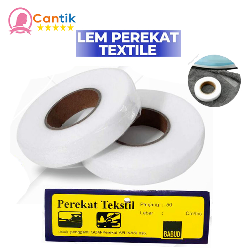 Lem Textile / Lem Som Kain Dua Sisi – Perekat Kain Bolak Balik Kuat & Tahan Lama Tanpa Jahit