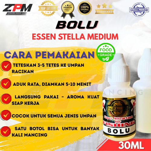 Essen Pancing stella bolu 30ml gurih harum manis umpan ikan mas patin bawal