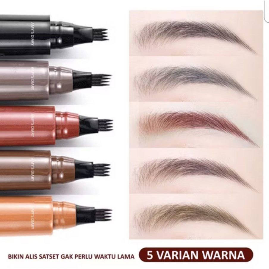 Pensil Alis Waterproof Long Lasting Anti Luntur/Eyebrow Pen 4D Suake Original Eyebrow Tattoo Sulam A