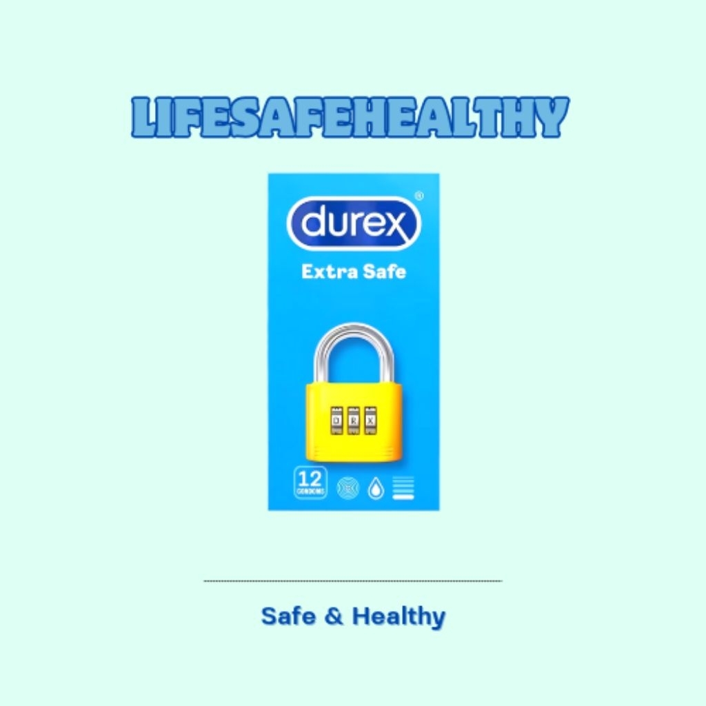 Durex Extra Safe Kondom Tebal Pria Lebih Aman 12s - Condom