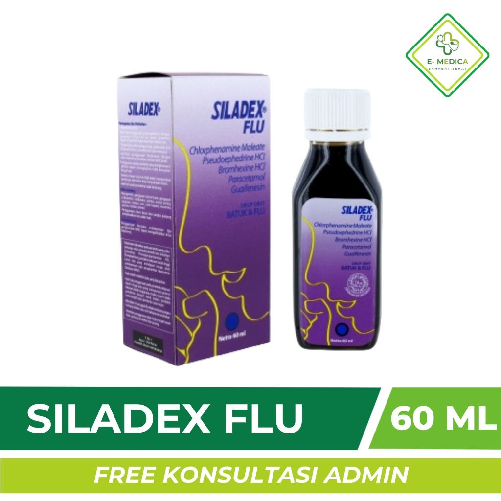 ⚡KILAT⚡ Siladex Flu Sirup 60ml - Siladec Ungu Syrup Obat Flu Pilek / Batuk Alergi / Penurun Panas De