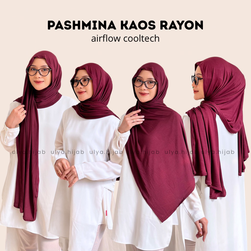Ulya Hijab - HIJAB PASHMINA KAOS RAYON COOLTECH by Ulya Hijab