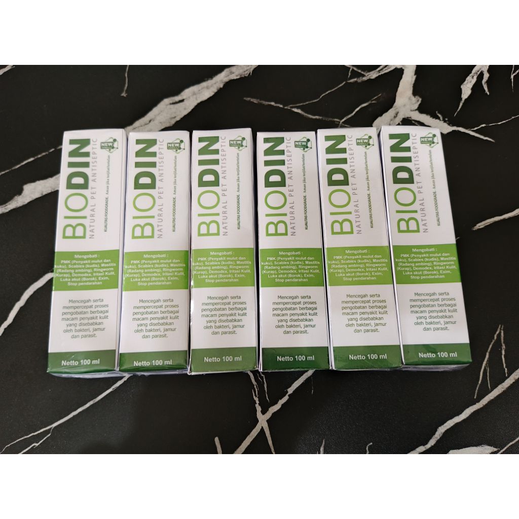 GROSIR (min 6) BIODIN SPRAY 250 ml - Obat luka semprot bisa untuk PMk scabies borok kudis kurap dll 