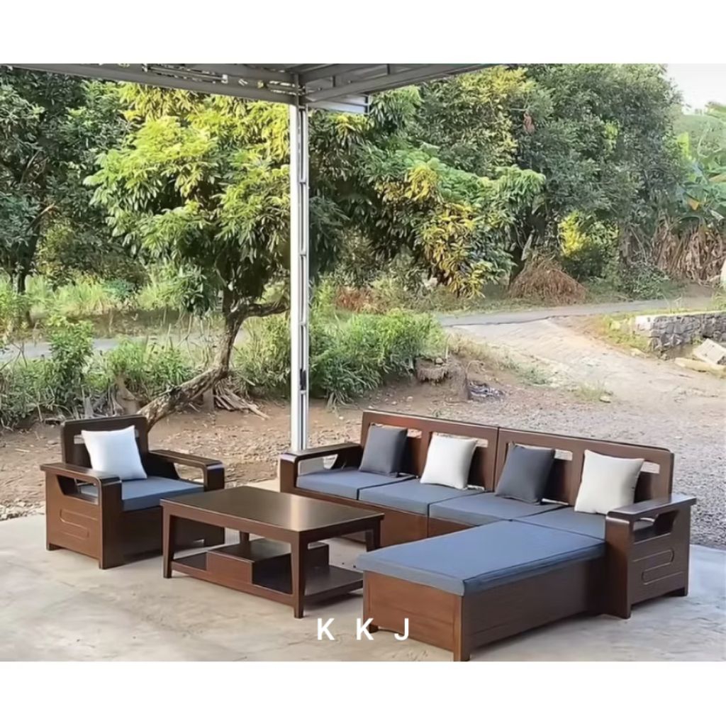 Kursi tamu//Kursi tamu minimalis modern kayu jati