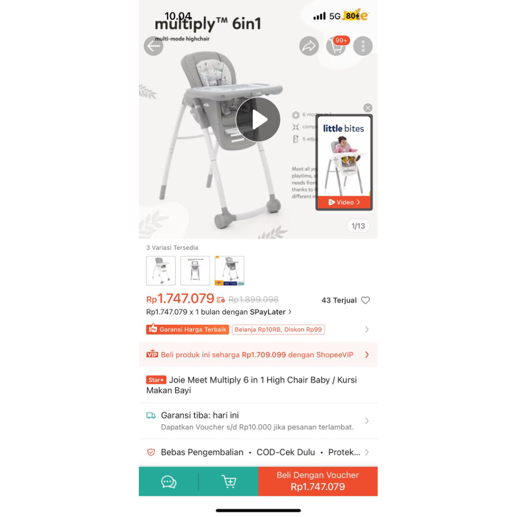 [preloved] Joie high chair