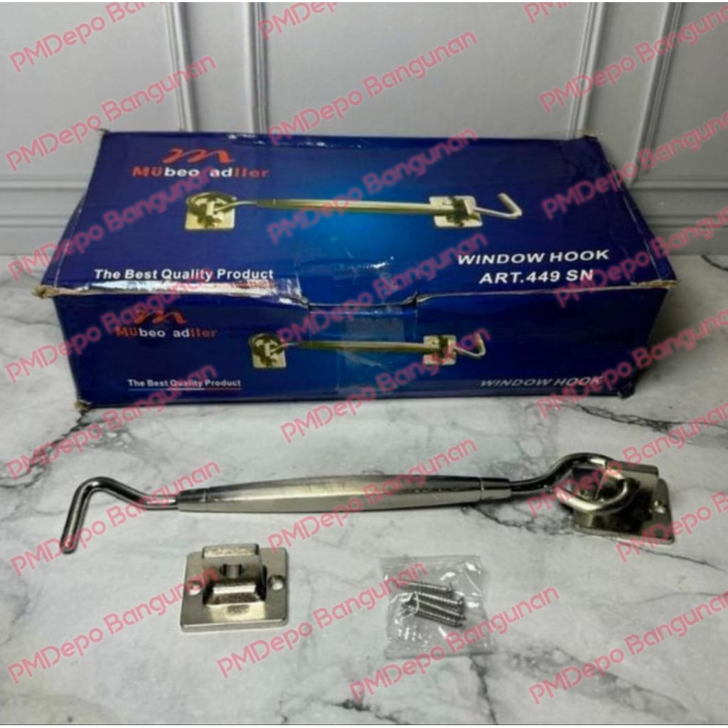 Hak Angin Pengait Penahan Jendela Window Hook 8" Stainless  MULLER (449)