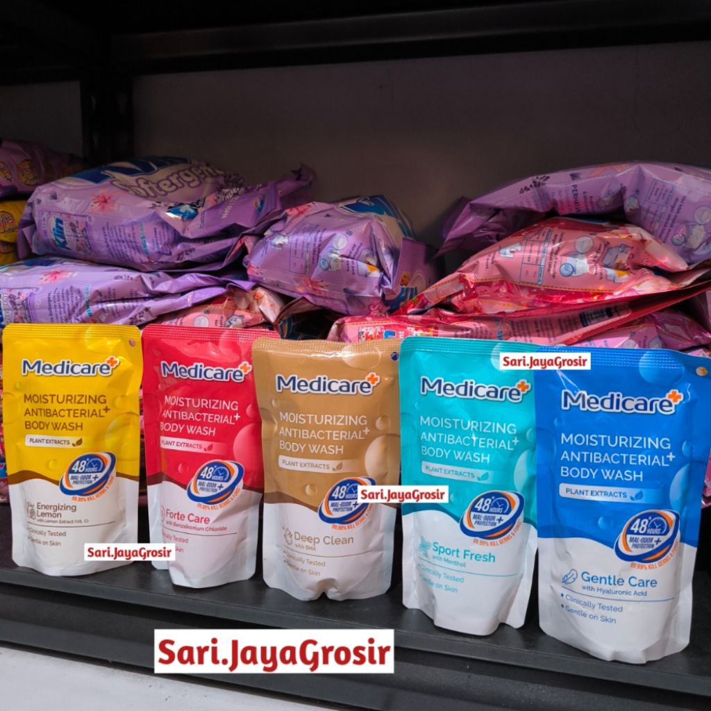 sabun mandi medicare cair 85ml liquid pouch Refill kecantikan kesehatan promo murah