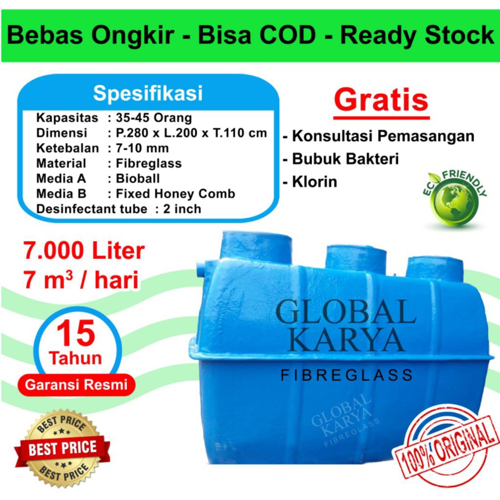Septic Tank Bio Filter 7000 Liter - Bio Septictank - Biofil - BIOIPAL - Biosung / Biotech