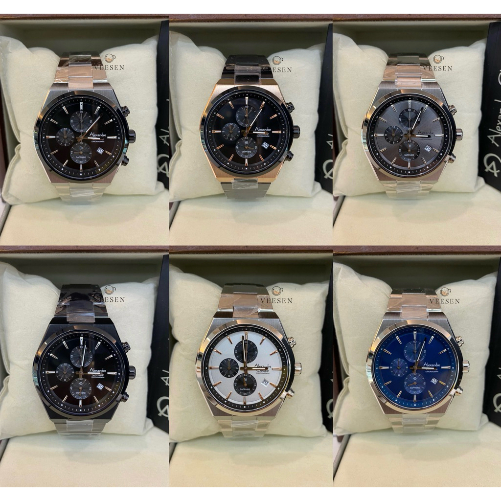 Jam Tangan Alexandre Christie AC 8697 Crono Original Pria