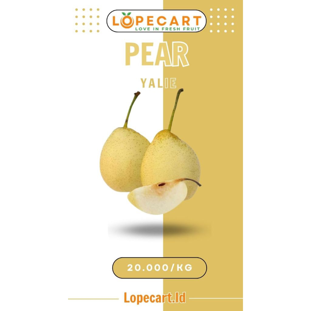 Pear Yalie - buah pir - buah pear