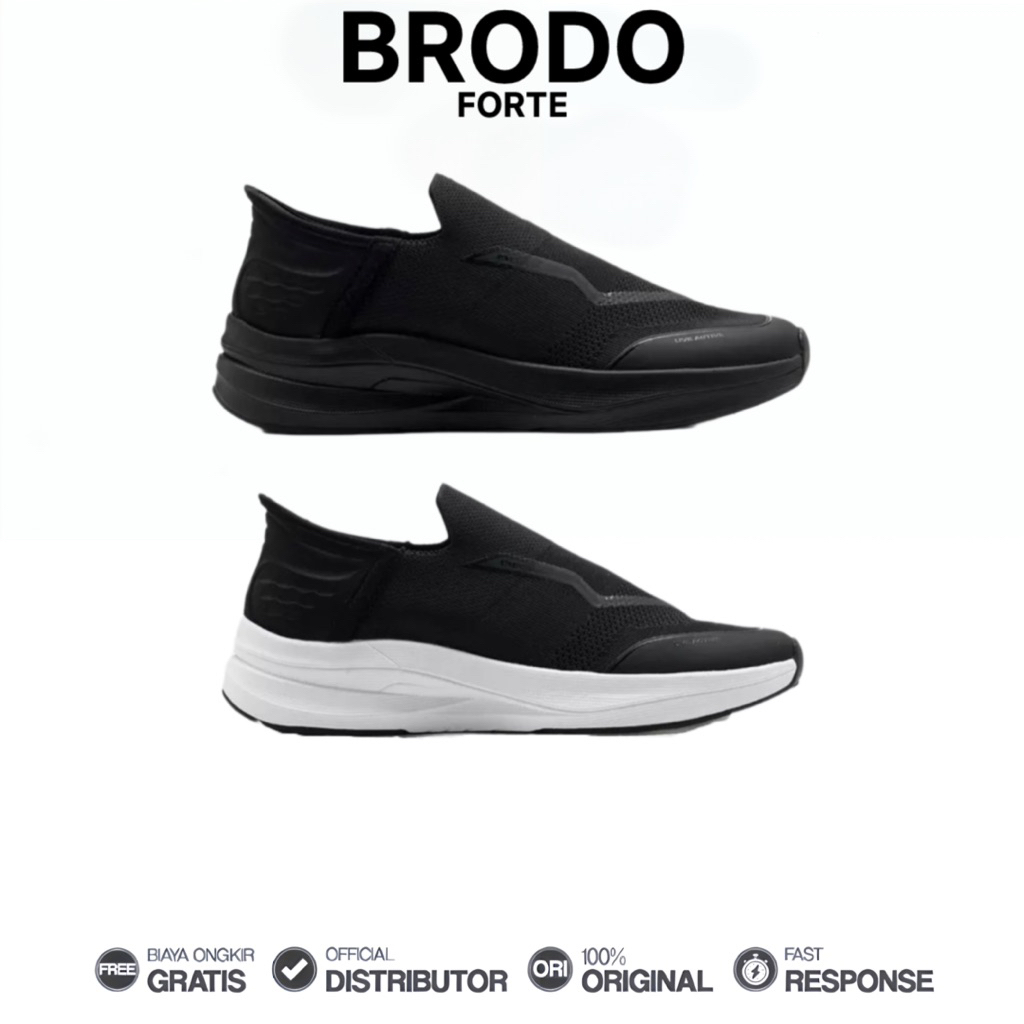Brodo - Sepatu Forte Slip On Sneakers Casual Pria Original 100% Keren