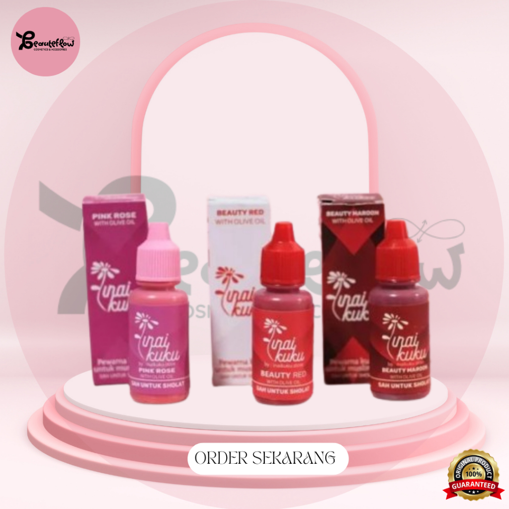 Inai Kuku Muslimah Halal BPOM Inai Pewarna Kuku Pink Red Maroon