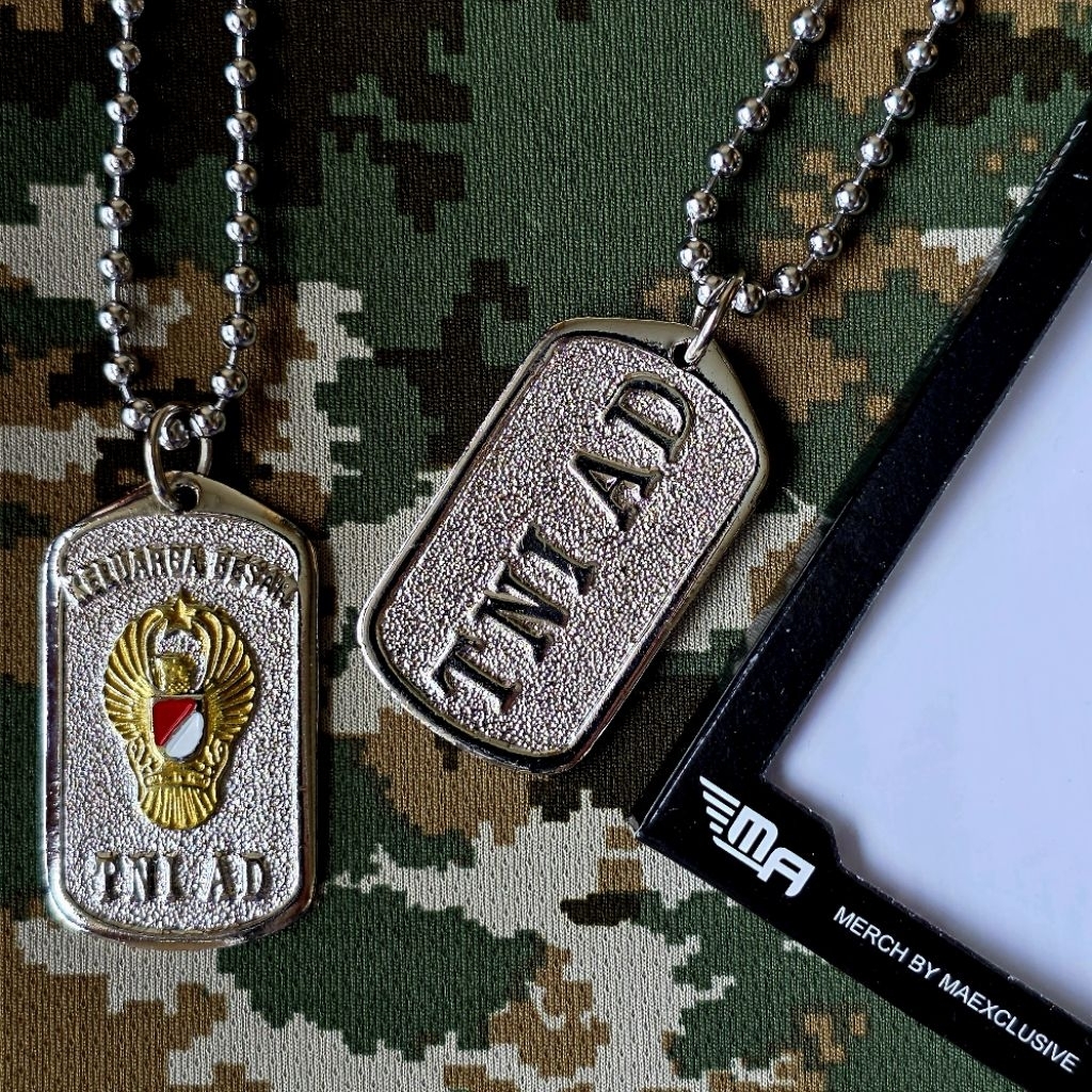 Kalung TNI AD DOG TAG Logo TNI AD Kalung Rantai Kalung Pria