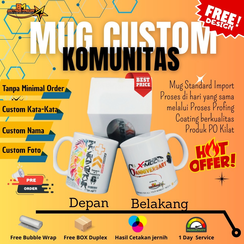 Mug custom 11 oz cantik custom