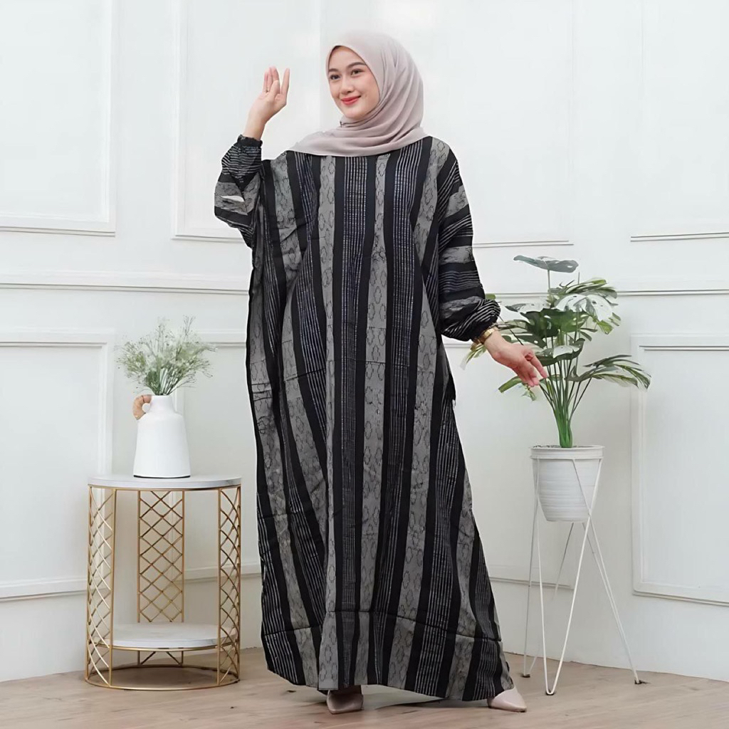 Kaftan jumbo motif ETICK Ld 180cm bahan rayon asli pekalongan