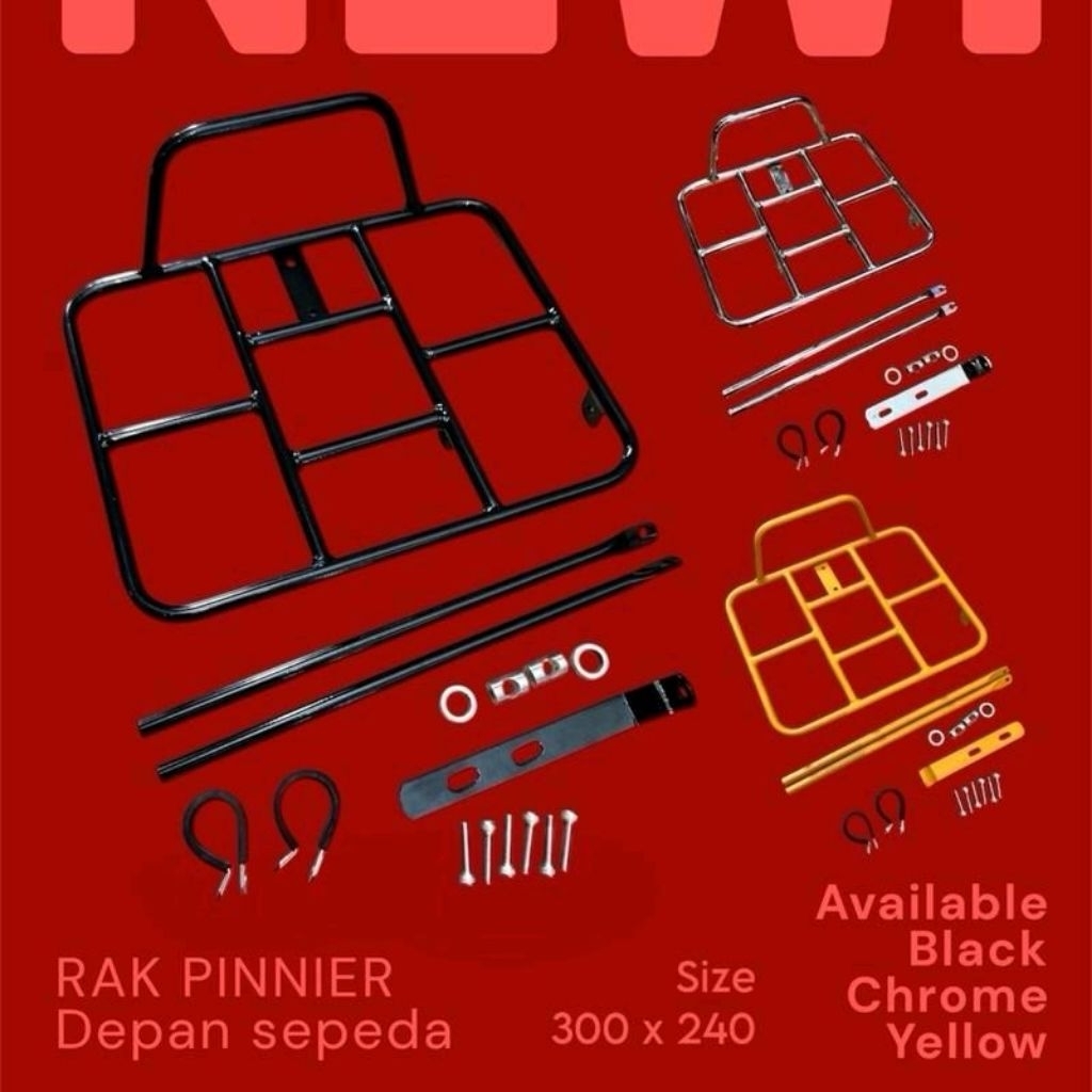 RAK PANNIER FRONT RACK KERANJANG DEPAN SEPEDA CLASIK COMMUTER BIKE GRAVEL MTB FIXIE